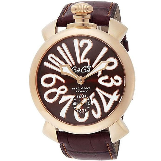 Gaga Milano Men's Brown Manuale Mechanical Watch 5011.01