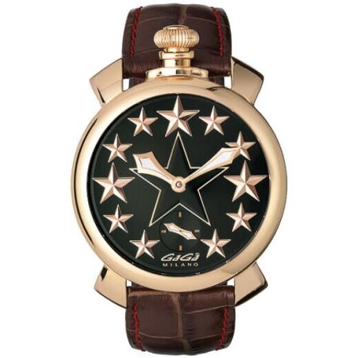 Gaga Milano Men's Brown Manuale Mechanical Watch 5011.STAR.01