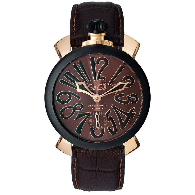Mechanical Watch - Gaga Milano Men's Brown Manuale Mechanical Watch 5014.02S