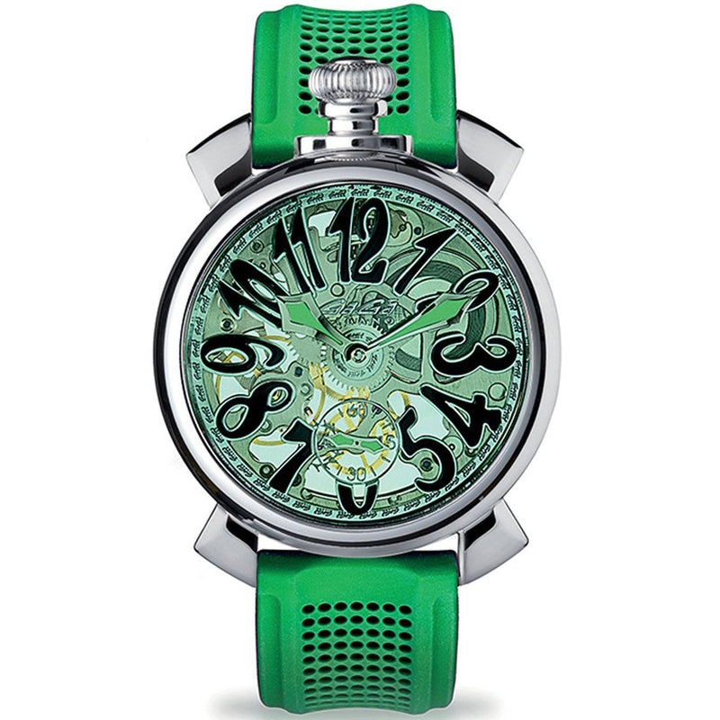 Mechanical Watch - Gaga Milano Men's Green Skeleton Mechanical Watch 5310GRE