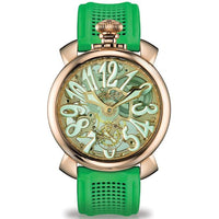 Mechanical Watch - Gaga Milano Men's Green Skeleton Mechanical Watch 5311GRE