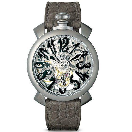 Gaga Milano Men's Grey Skeleton Mechanical Watch 5310.02