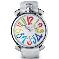 Mechanical Watch - Gaga Milano Men's White Skeleton Mechanical Watch 5010.01S