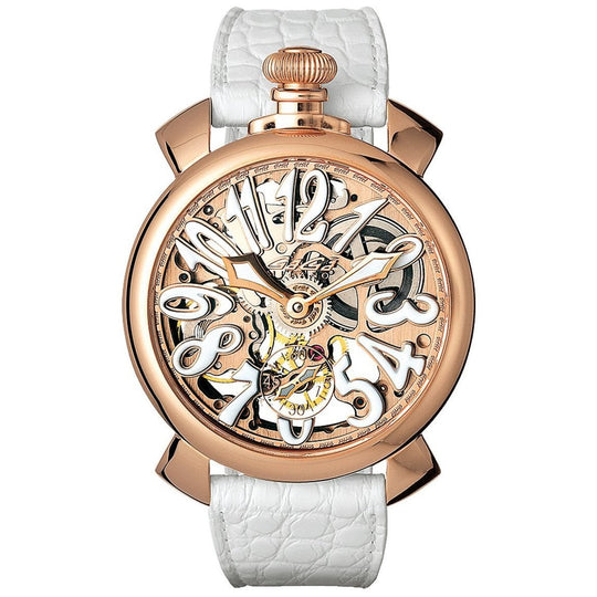Gaga Milano Men's White Skeleton Mechanical Watch 5311.01