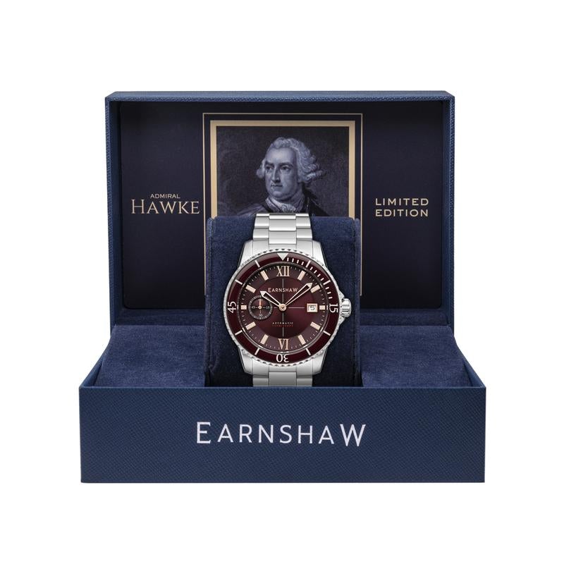 Mechanical Watch - Thomas Earnshaw Men's Rosewood Red Hawke Watch ES-8133-33