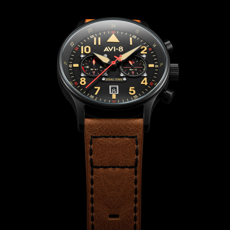 Pilot Watch - AVI-8 Carey Dual Time Debden Watch AV-4088-03