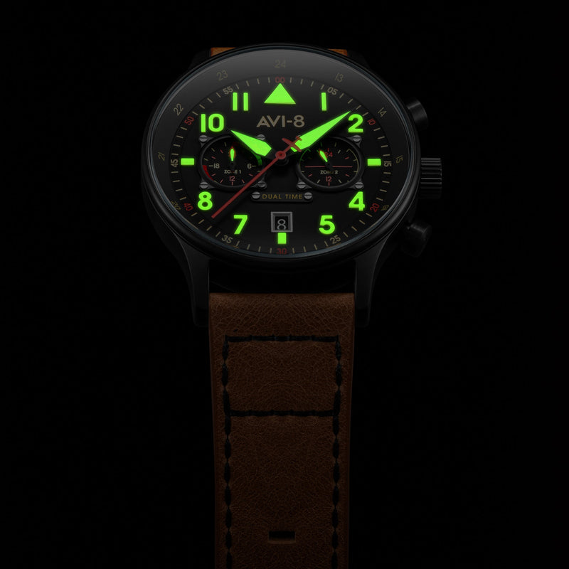 Pilot Watch - AVI-8 Carey Dual Time Debden Watch AV-4088-03