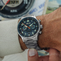 Pilot Watch - AVI-8 Carey Dual Time Gutersloh Watch AV-4088-22