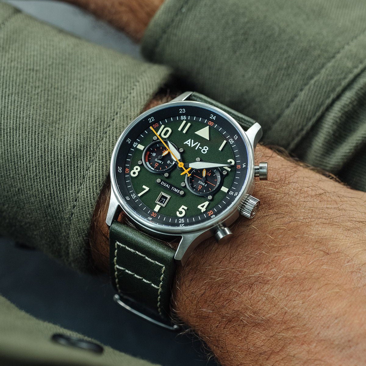 AVI-8 Hawker Hurricane AV-4088-11 Carey Dual Tie Rangoon Reloj De