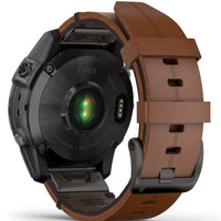 Smart Watch - Garmin EPIX Gen 2 Sapphire Black Carbon With Chestnut Leather Strap Smartwatch 010-02582-30