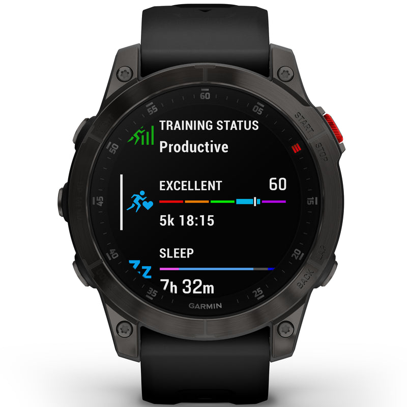 Smart Watch - Garmin Epix™ Gen 2 Sapphire Black Titanium With Black Rubber Strap Smartwatch 010-02582-11