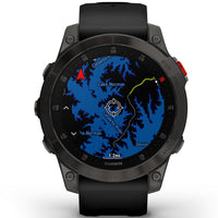 Smart Watch - Garmin Epix™ Gen 2 Sapphire Black Titanium With Black Rubber Strap Smartwatch 010-02582-11