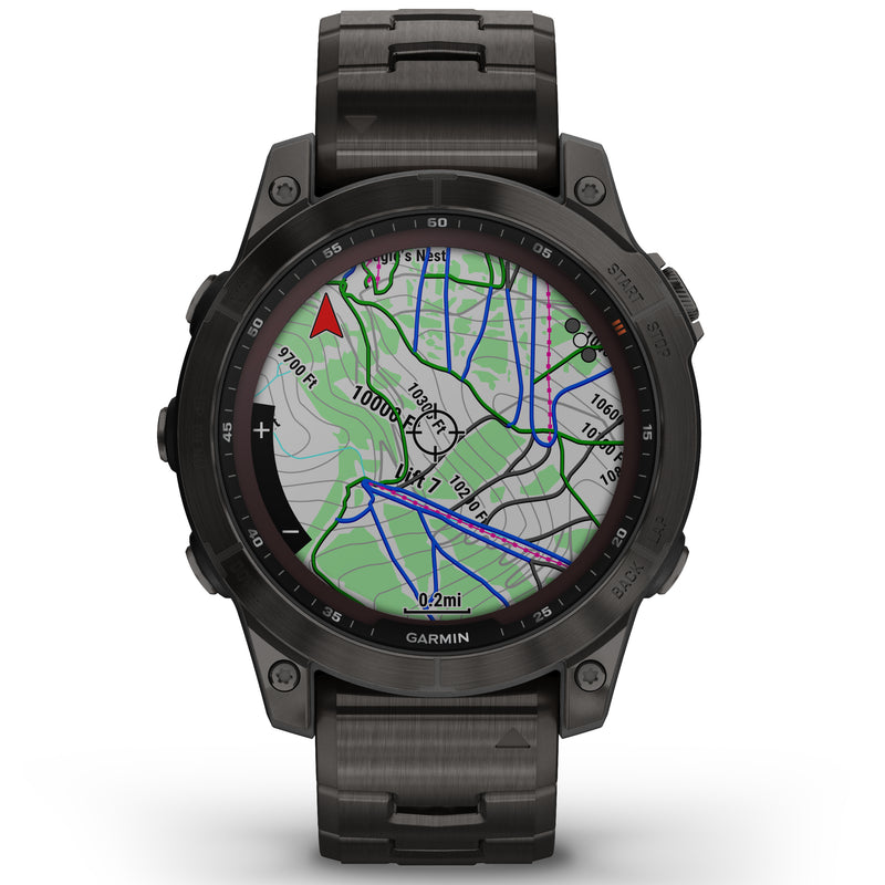Smart Watch - Garmin Fenix® 7 Sapphire Solar Edition Carbon Grey DLC Titanium Smartwatch 010-02540-39