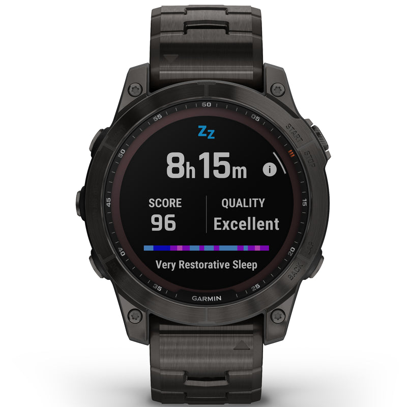 Smart Watch - Garmin Fenix® 7 Sapphire Solar Edition Carbon Grey DLC Titanium Smartwatch 010-02540-39