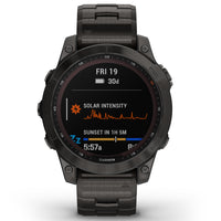 Smart Watch - Garmin Fenix® 7 Sapphire Solar Edition Carbon Grey DLC Titanium Smartwatch 010-02540-39