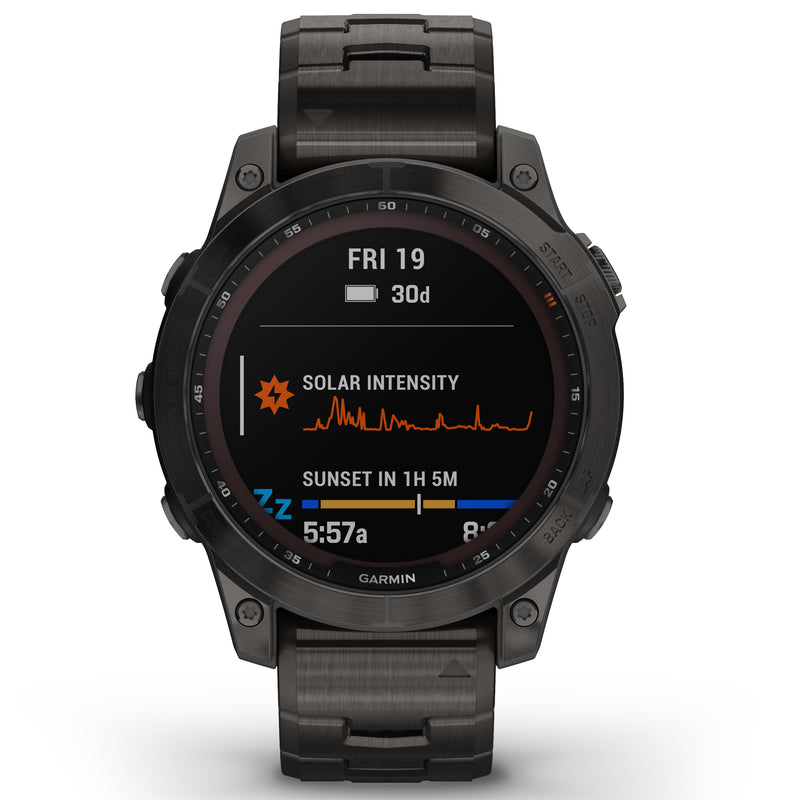 Smart Watch - Garmin Fenix® 7 Sapphire Solar Edition Carbon Grey DLC Titanium Smartwatch 010-02540-39