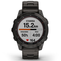 Smart Watch - Garmin Fenix® 7 Sapphire Solar Edition Carbon Grey DLC Titanium Smartwatch 010-02540-39
