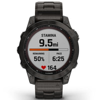 Smart Watch - Garmin Fenix® 7 Sapphire Solar Edition Carbon Grey DLC Titanium Smartwatch 010-02540-39