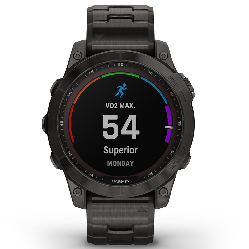 Smart Watch - Garmin Fenix® 7 Sapphire Solar Edition Carbon Grey DLC Titanium Smartwatch 010-02540-39
