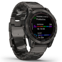 Smart Watch - Garmin Fenix® 7 Sapphire Solar Edition Carbon Grey DLC Titanium Smartwatch 010-02540-39