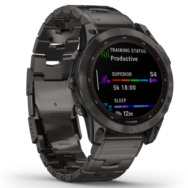 Smart Watch - Garmin Fenix® 7 Sapphire Solar Edition Carbon Grey DLC Titanium Smartwatch 010-02540-39