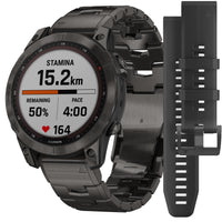 Smart Watch - Garmin Fenix® 7 Sapphire Solar Edition Carbon Grey DLC Titanium Smartwatch 010-02540-39