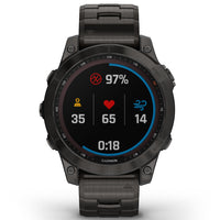 Smart Watch - Garmin Fenix® 7 Sapphire Solar Edition Carbon Grey DLC Titanium Smartwatch 010-02540-39