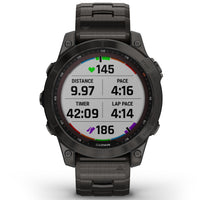 Smart Watch - Garmin Fenix® 7 Sapphire Solar Edition Carbon Grey DLC Titanium Smartwatch 010-02540-39