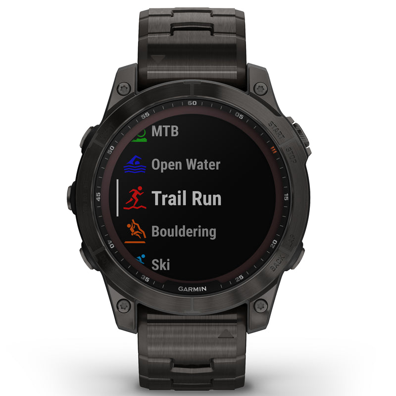 Smart Watch - Garmin Fenix® 7 Sapphire Solar Edition Carbon Grey DLC Titanium Smartwatch 010-02540-39