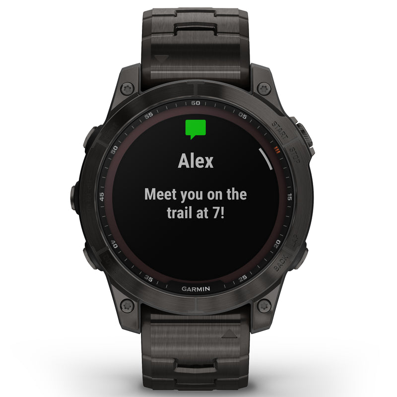 Smart Watch - Garmin Fenix® 7 Sapphire Solar Edition Carbon Grey DLC Titanium Smartwatch 010-02540-39