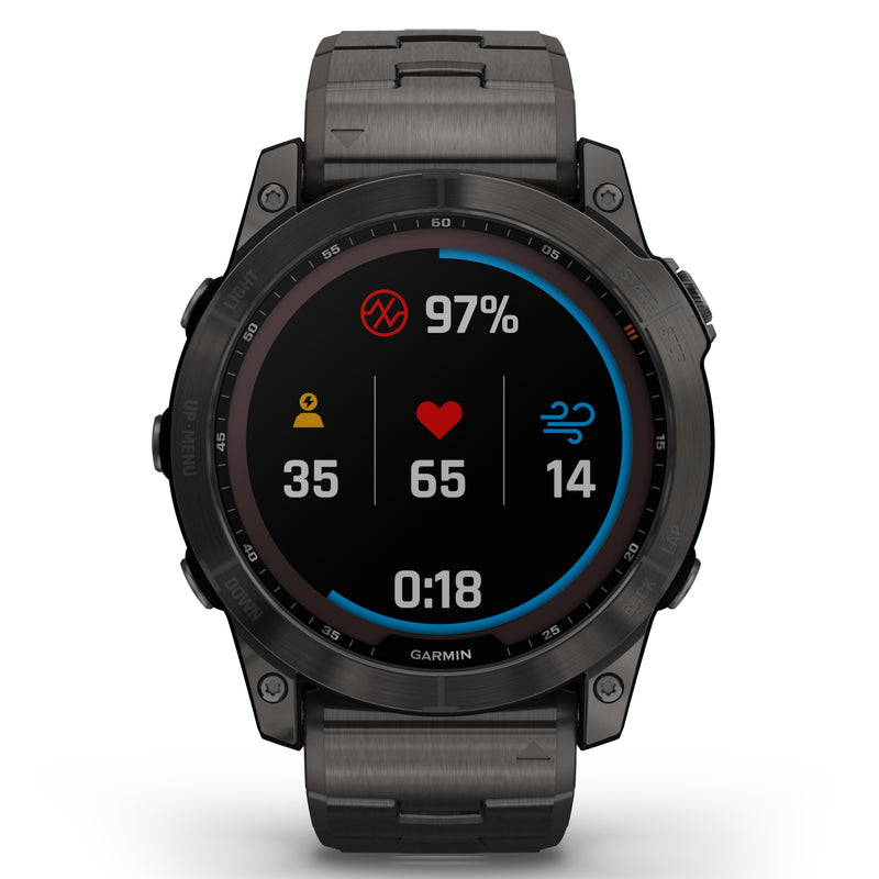 Garmin Fenix 7X Sapph Sol Carbon Gray DLC Watch 010-02541-27 Garmin Fenix 7X Sapph Sol Carbon Gray DLC Watch 010-02541-27
