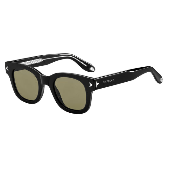 Givenchy GV 7037/S Y6C 47E4(GV2) Unisex Black Black/Green Sunglasses
