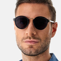 Sunglasses - Marc Jacobs MARC 533/S 2M2 49IR Men's Black Gold Sunglasses