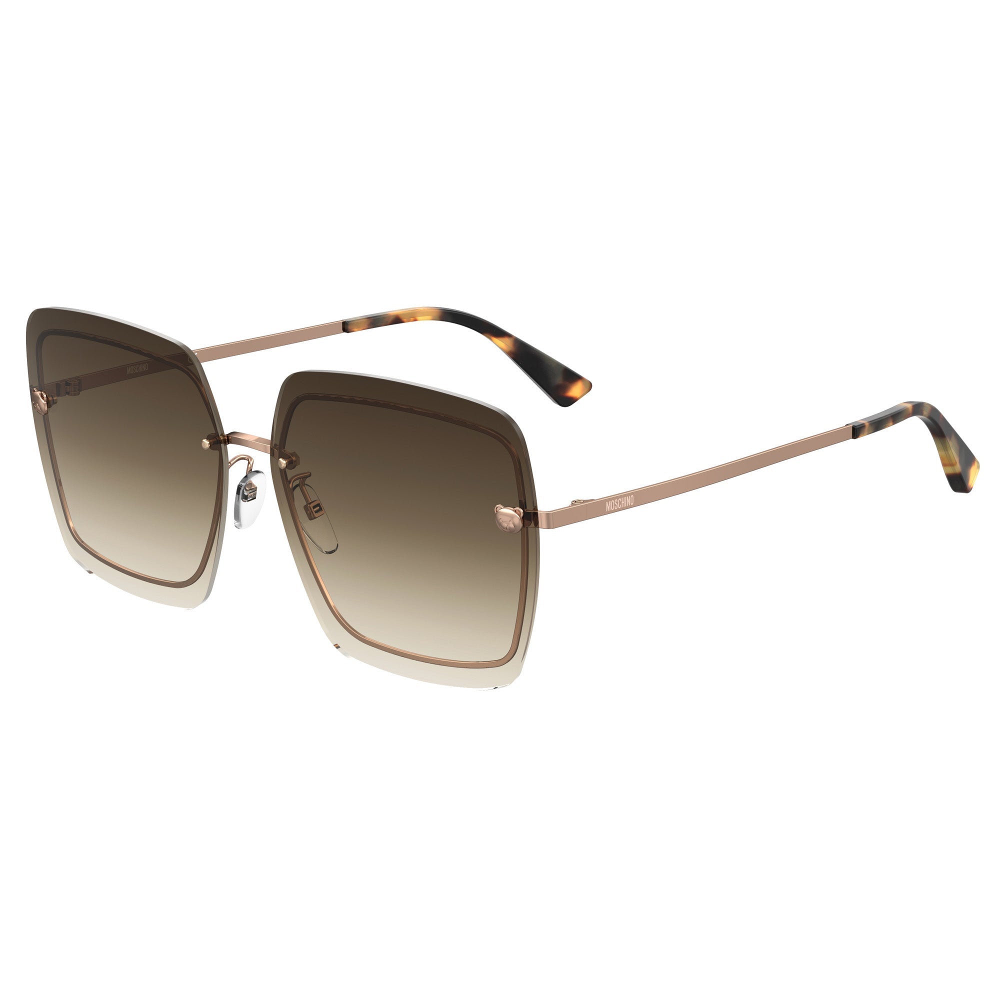 Moschino MOS085/G/S 09Q 64H(MOS11) Women\'s Brown Sunglasses Moschino MOS127/S Square Sunglasses | Fashion Eyewear US main image 4
