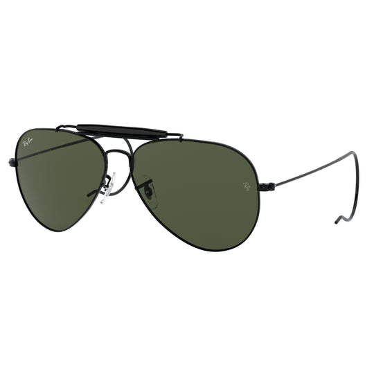 Ray-Ban 0RB3030 L9500 58 (RB32) Men's Outdoorsman Black Sunglasses