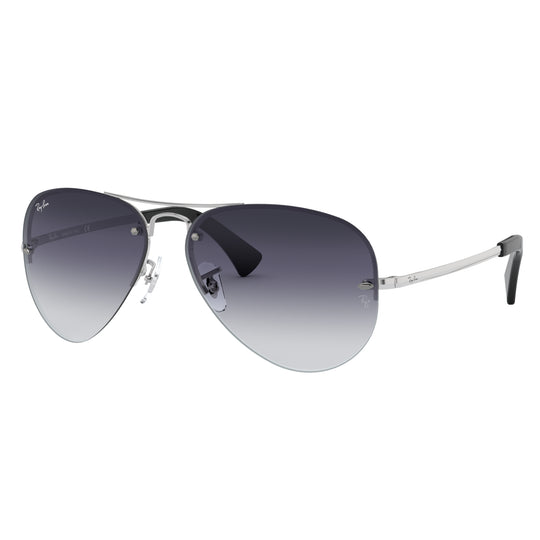 Ray-Ban 0RB3449 003/8G 59 (RB28) Men's Silver Sunglasses