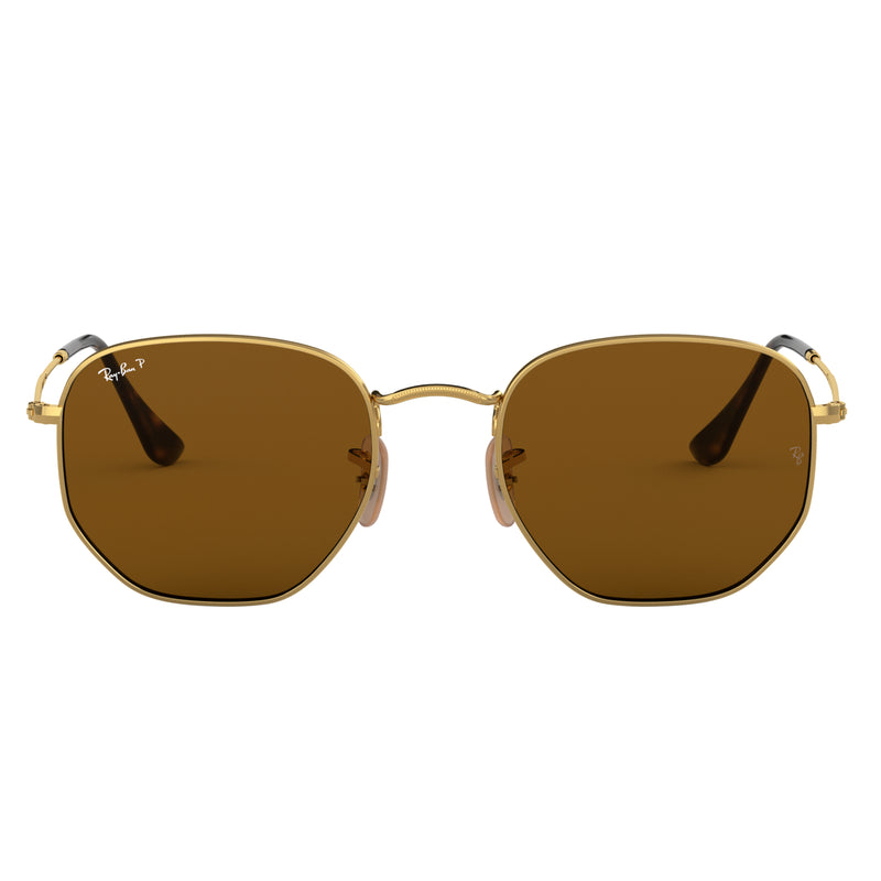 Sunglasses - Ray-Ban 0RB3548N 001/57 51 (RB21) Unisex Hexagonal Gold Sunglasses