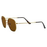 Sunglasses - Ray-Ban 0RB3548N 001/57 51 (RB21) Unisex Hexagonal Gold Sunglasses