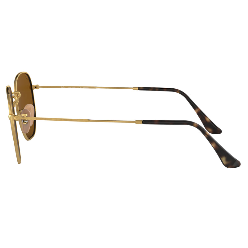 Sunglasses - Ray-Ban 0RB3548N 001/57 51 (RB21) Unisex Hexagonal Gold Sunglasses