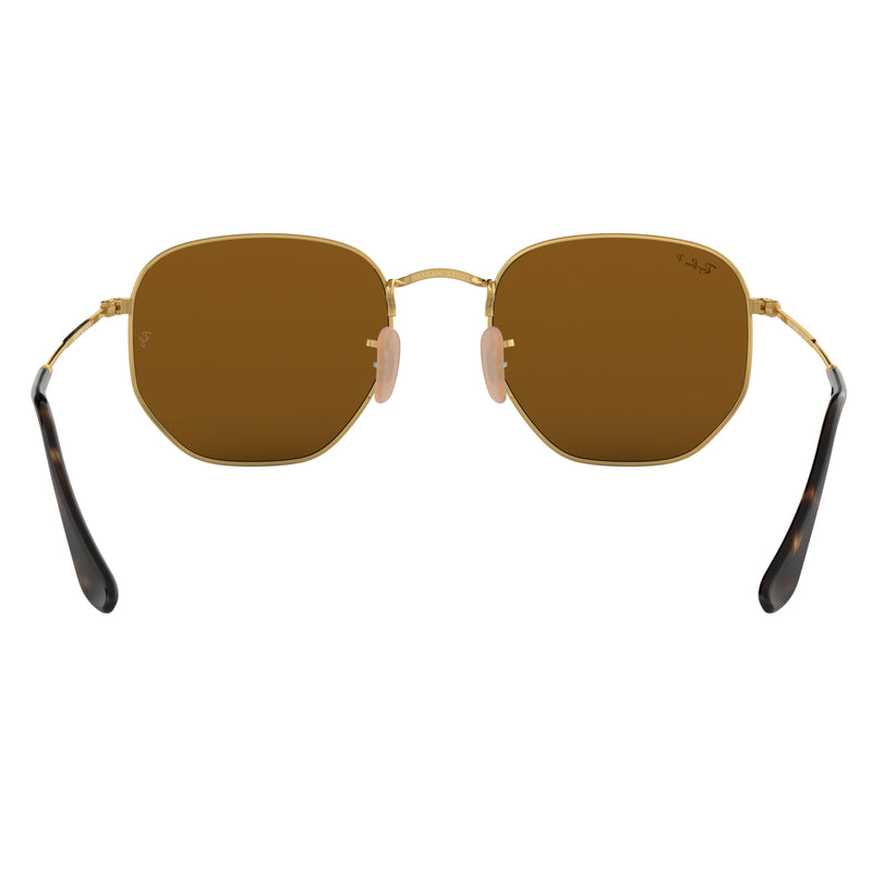 Sunglasses - Ray-Ban 0RB3548N 001/57 51 (RB21) Unisex Hexagonal Gold Sunglasses