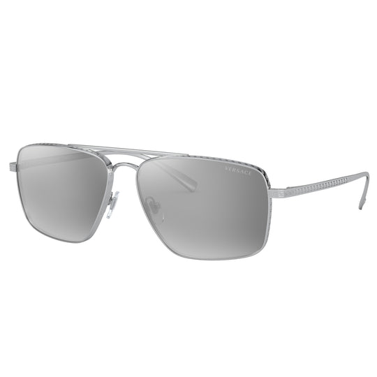 Versace 0VE2216 10006G 61 (VER2) Men's Silver Sunglasses