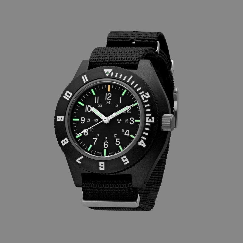 Watches - Marathon Black Pilot's Navigator - 41mm - No Gov Markings / Defence Standard Nylon / Black - WW194001-S-BK-D-BKNATO