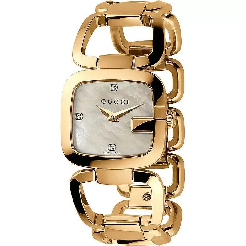 Gucci G-Gucci Ladies Gold Mother of Pearl Watch YA125513